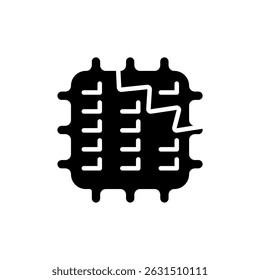 waffle  icons isolated on White Background. Flat style design