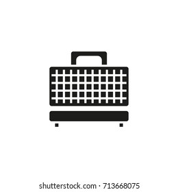 Waffle iron icon, vector illustration.