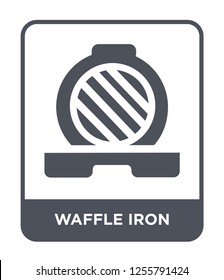 waffle iron icon vector on white background, waffle iron trendy filled icons from Kitchen collection, waffle iron simple element illustration