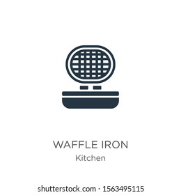 Waffle iron icon vector. Trendy flat waffle iron icon from kitchen collection isolated on white background. Vector illustration can be used for web and mobile graphic design, logo, eps10