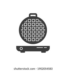 Waffle iron silhouettes. Vector icon. Isolated backdrop.