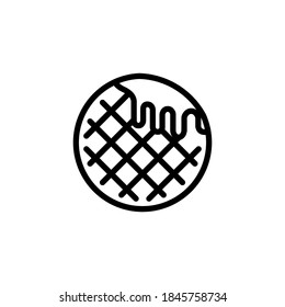 waffle line icon design vector template