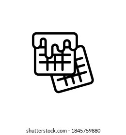 waffle line icon design vector template