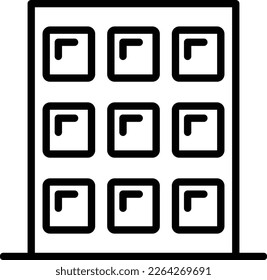 Diseño de iconos de vectores de línea Waffle
