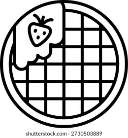 Diseño de icono de Vector de línea de gofre