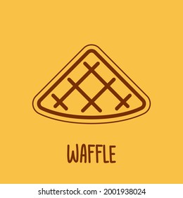 Waffle logo design. Waffle doodle symbol.