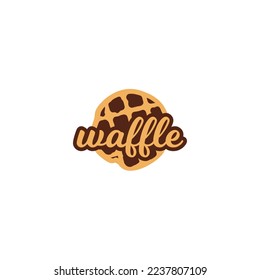 Waffle logo design vector graphic