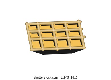 Waffle Logo Designs Inspiration Isolated on White Background