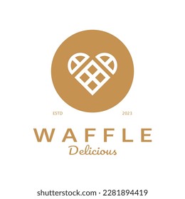 waffle logo simple illustration design,for pastry shop,emblem,badge,bakery business,pastry,bakery,vector