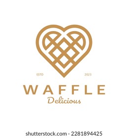 waffle logo simple illustration design,for pastry shop,emblem,badge,bakery business,pastry,bakery,vector