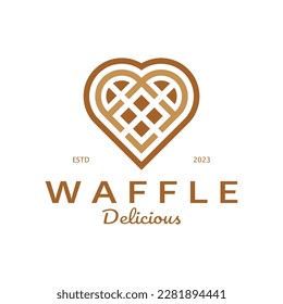 Waffellogos, einfache Illustration, für Konditorei, Emblem, Badge, Bäckerei, Konditorei, Bäckerei, Vektorgrafik
