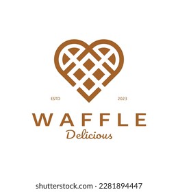 waffle logo simple illustration design,for pastry shop,emblem,badge,bakery business,pastry,bakery,vector