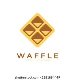 waffle logo simple illustration design,for pastry shop,emblem,badge,bakery business,pastry,bakery,vector