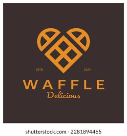 waffle logo simple illustration design,for pastry shop,emblem,badge,bakery business,pastry,bakery,vector