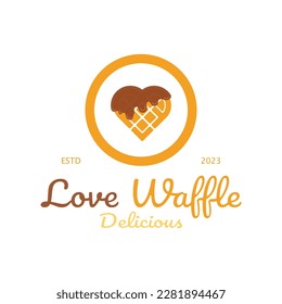 waffle logo simple illustration design,for pastry shop,emblem,badge,bakery business,pastry,bakery,vector