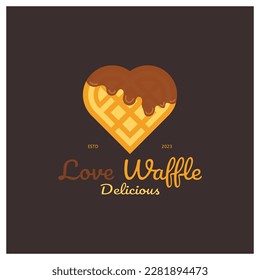 waffle logo simple illustration design,for pastry shop,emblem,badge,bakery business,pastry,bakery,vector