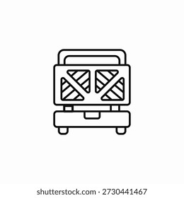 waffle maker appliance icon sign vector