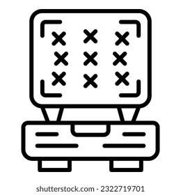 Waffle maker cooker icon outline vector. Belgian machine. Baking appliance