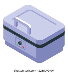 Waffle maker equipment icon isometric vector. Iron machine. Baking snack