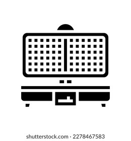 waffle maker home interior glyph icon vector. waffle maker home interior sign. isolated symbol illustration