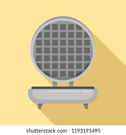 Waffle maker icon. Flat illustration of waffle maker vector icon for web design