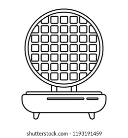 Waffle maker icon. Outline waffle maker vector icon for web design isolated on white background