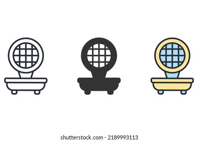 waffle maker icons  symbol vector elements for infographic web