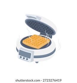 waffle maker ilustração desenhado à mão vetor isolado no fundo branco