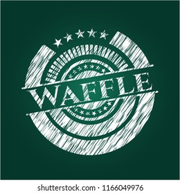 Waffle on blackboard