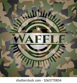 Waffle on camo texture
