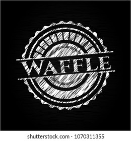 Waffle on chalkboard