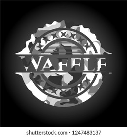 Waffle on grey camo pattern