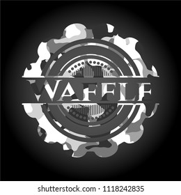 Waffle on grey camo texture