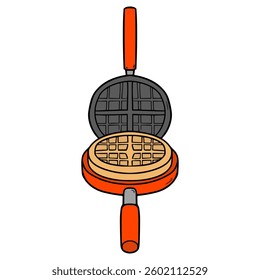 waffle pan illustration hand drawn isolated vector