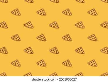 Papel de pared con patrón de Waffle. Símbolo del doodle Waffle.