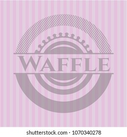 Waffle pink emblem. Vintage.