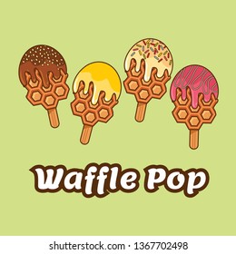 Waffle Pop Stick Vector