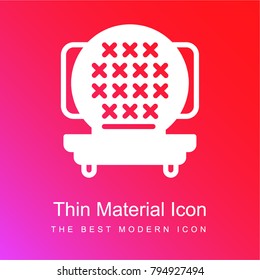 Waffle red and pink gradient material white icon minimal design