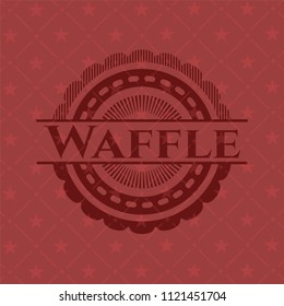 Waffle retro red emblem