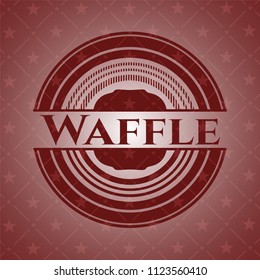 Waffle retro red emblem