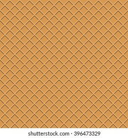 Waffle seamless background, simple geometrical structure, vector