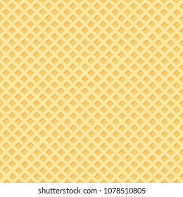 Waffle seamless pattern, background design template, vector illustration