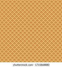 Waffle seamless pattern  in yellow brown colors.