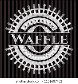 Waffle silver shiny badge