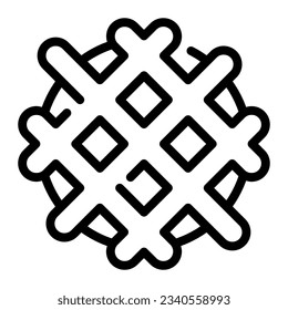 Waffle Simple Line Icon Symbol Logo