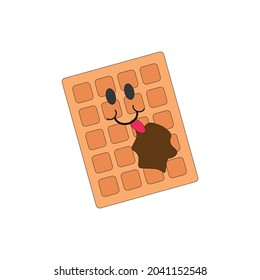 waffle sketch icon, on white background