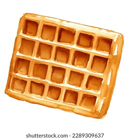 waffle with style hand drawn digital painting illustration