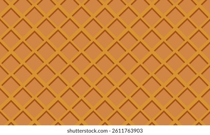 Waffle texture seamless background. Wafer background vector illustration. Waffle pattern.