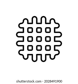 Waffle thin line icon. Modern vector illustration of bakery.
