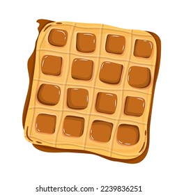 Waffle vector design, food design vector or snack design 